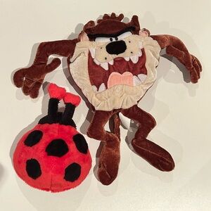 Looney Tunes Tasmanian Devil, and Ladybug, Small Plushies, Kids Toys